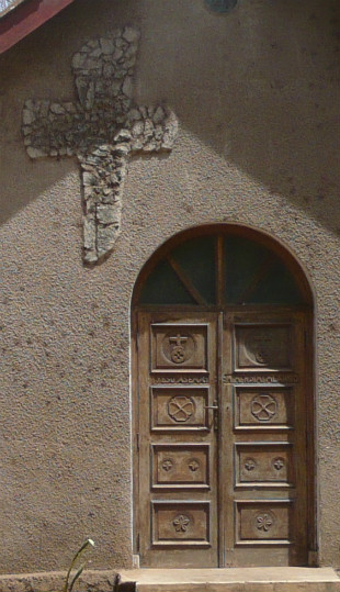 Kondoa cathedral door and cros