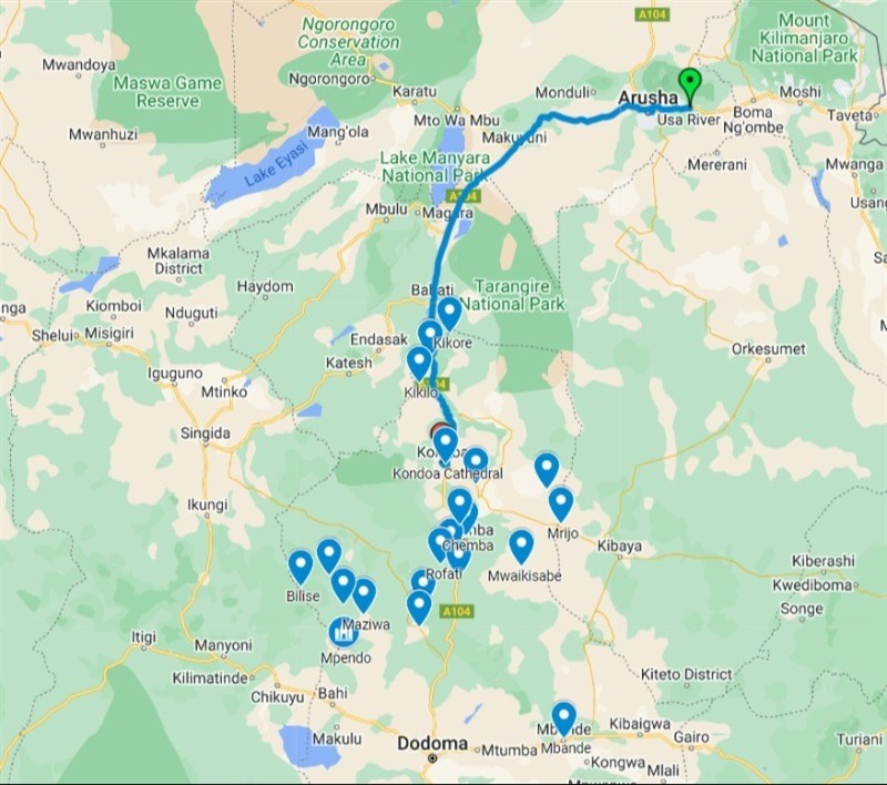 Kondoa map as at Sept 24